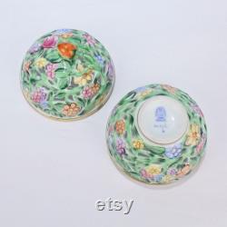 Vintage Estate Herend Porcelain Reticulated Potpourri Box 6213 C