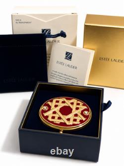 Vintage Estée Lauder Golden Lattice Compact Lucidity Pressed Powder New In Box
