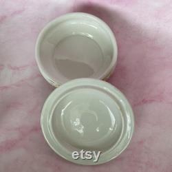 Vintage Etruria Mellor and Co., Old Paris Style White And Gold Gilt Porcelain Covered Powder Dish
