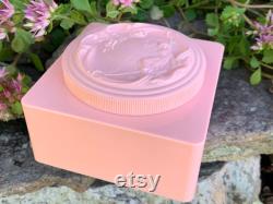 Vintage Evyan Perfumes Pink Plastic Powder Box with Art Nouveau Design Empty Vintage Powder Container Vanity, Boudoir, Bathroom