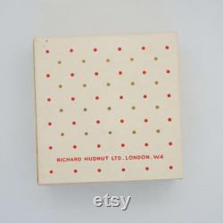 Vintage Face Powder 1950's Richard Hudnut Three Flowers Face Powder Box Peach Unopened Powder Bowl Refill Vanity Storage Make-up