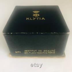 Vintage Face Powder Box by KLYTIA Institut de Beaute 1930s full sealed contents