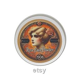 Vintage Face Powder Compact with powder puff 1920s 30s Style Free shipping