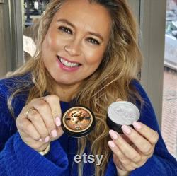 Vintage Face Powder Compact with powder puff 1920s 30s Style Free shipping