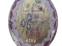 Vintage Face Powder Oval Box Madame Du Barry Richard Hudnut Shabby Romantic Vanity Decor