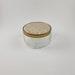 Vintage Floral and Gold Glass Powder Jar