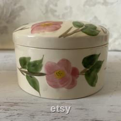 Vintage Franciscan Desert Rose Round Box with Lid, 50th Anniversary 1990, Made in England