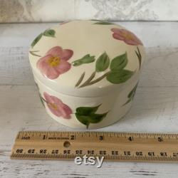 Vintage Franciscan Desert Rose Round Box with Lid, 50th Anniversary 1990, Made in England