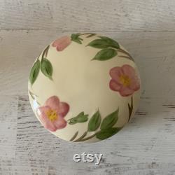 Vintage Franciscan Desert Rose Round Box with Lid, 50th Anniversary 1990, Made in England