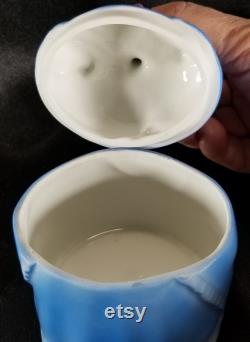 Vintage German Erphila Porcelain Madame Pompadour Figural Powder Box