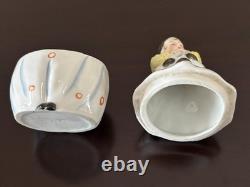 Vintage German porcelain Pierrette / Pierrot trinket / powder box Art Deco