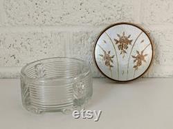 Vintage Glass Jar for Powder or Potpourri Powder Jar Deco
