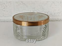 Vintage Glass Jar for Powder or Potpourri Powder Jar Deco