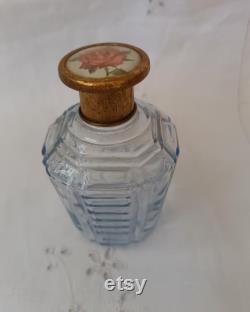 Vintage Glass Powder Bowl And Vanity Perfume Bottle