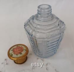 Vintage Glass Powder Bowl And Vanity Perfume Bottle
