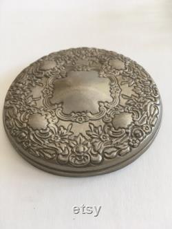 Vintage Glass Powder Box Dresser Jar