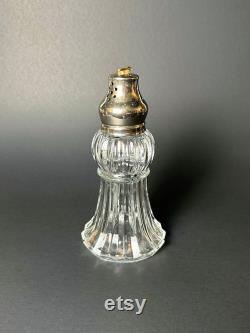 Vintage Glass Powder Shaker Ornate Bee Design Vanity Decor