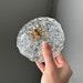 Vintage Glass Trinket Dish with Ormolu Blossom