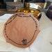 Vintage Glass vanity jar with pink celluloid top