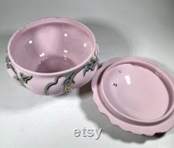 Vintage HandC Original Rosa Porcelain Trinket Box Hand-Painted Pink Porcelain and Gold Gilt Jewelry Dish Made in Czech Republic