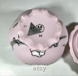 Vintage HandC Original Rosa Porcelain Trinket Box Hand-Painted Pink Porcelain and Gold Gilt Jewelry Dish Made in Czech Republic