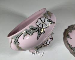 Vintage HandC Original Rosa Porcelain Trinket Box Hand-Painted Pink Porcelain and Gold Gilt Jewelry Dish Made in Czech Republic