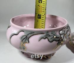 Vintage HandC Original Rosa Porcelain Trinket Box Hand-Painted Pink Porcelain and Gold Gilt Jewelry Dish Made in Czech Republic