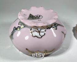 Vintage HandC Original Rosa Porcelain Trinket Box Hand-Painted Pink Porcelain and Gold Gilt Jewelry Dish Made in Czech Republic