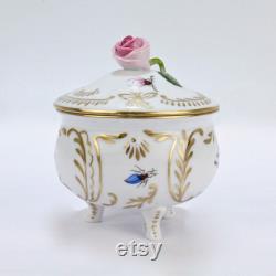 Vintage Herend Porcelain Rothschild Covered Dresser Box 6044 Ro J95 668