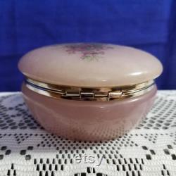 Vintage Himark Italy Alabaster Trinket Jewelry Hinged Box