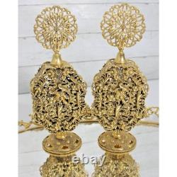 Vintage Hollywood Regency Vanity Dresser Set 6 Pc 24kt Ormolu Filigree MCM