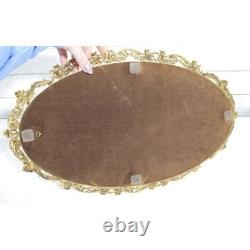 Vintage Hollywood Regency Vanity Dresser Set 6 Pc 24kt Ormolu Filigree MCM