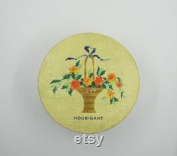 Vintage Houbigant EMPTY Powder Box Quelques Fleurs Powder Tin- Vintage French Boudoir or Vanity Décor 1950's French Dressing Table Décor