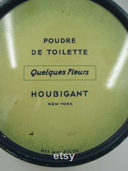 Vintage Houbigant EMPTY Powder Box Quelques Fleurs Powder Tin- Vintage French Boudoir or Vanity Décor 1950's French Dressing Table Décor