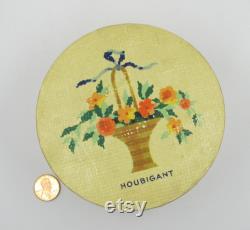 Vintage Houbigant EMPTY Powder Box Quelques Fleurs Powder Tin- Vintage French Boudoir or Vanity Décor 1950's French Dressing Table Décor