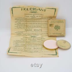 Vintage Houbigant Powder Compact Refill Art Deco Houbigant Quelques Fleurs Powder Compact Refill and Leaflet In Original Box Unused 1930's