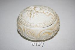 Vintage Italian Painted Ceramic Covered Jar