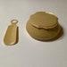 Vintage Ivory Dubarry Pyralin vanity set- lidded powder box and shoe horn