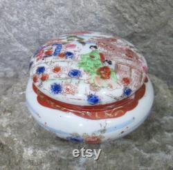 Vintage Japanese Geisha Ware Powder Jar