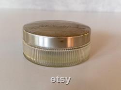 Vintage John Robert Powers Glass Face Powder Jar Pot 1950s Make-up Vanity Jar