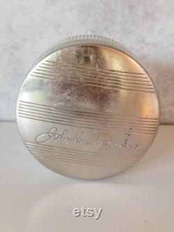 Vintage John Robert Powers Glass Face Powder Jar Pot 1950s Make-up Vanity Jar