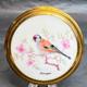 Vintage Kigu Plus Patent Limoges Porcelain Brass Powder Compact Mirror Case Box