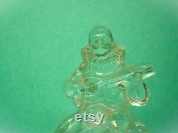 Vintage LE Smith 1930's Minstrel Clear Glass Powder Box