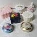 Vintage LOT Powder, Trinket Boxes, MENDA, ARDALT, Porcelain, Hand Painted, Rhinestones, Puffs, Angel, Your Choice