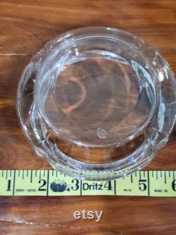 Vintage L.E. Smith Battling or Kissing Elephants Powder Dish Clear Glass Depression Glass Perfect Condition