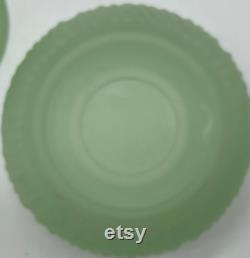 Vintage L E Smith Glass Uranium Green Satin Glass Powder Jar Elephant Figurine Flea bites Small ding in Ear Glows