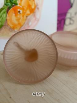Vintage L E Smith Jackie Pink Satin Powder Box