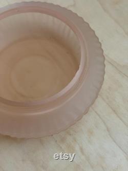 Vintage L E Smith Jackie Pink Satin Powder Box