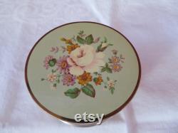 Vintage Lador Musical Powder Box with Flowers to Lid 1950's Swiss Musical Movement Tonight West Side Story Unused See Condition Report