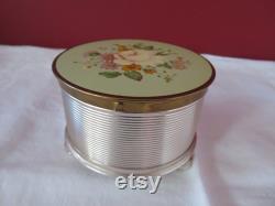 Vintage Lador Musical Powder Box with Flowers to Lid 1950's Swiss Musical Movement Tonight West Side Story Unused See Condition Report